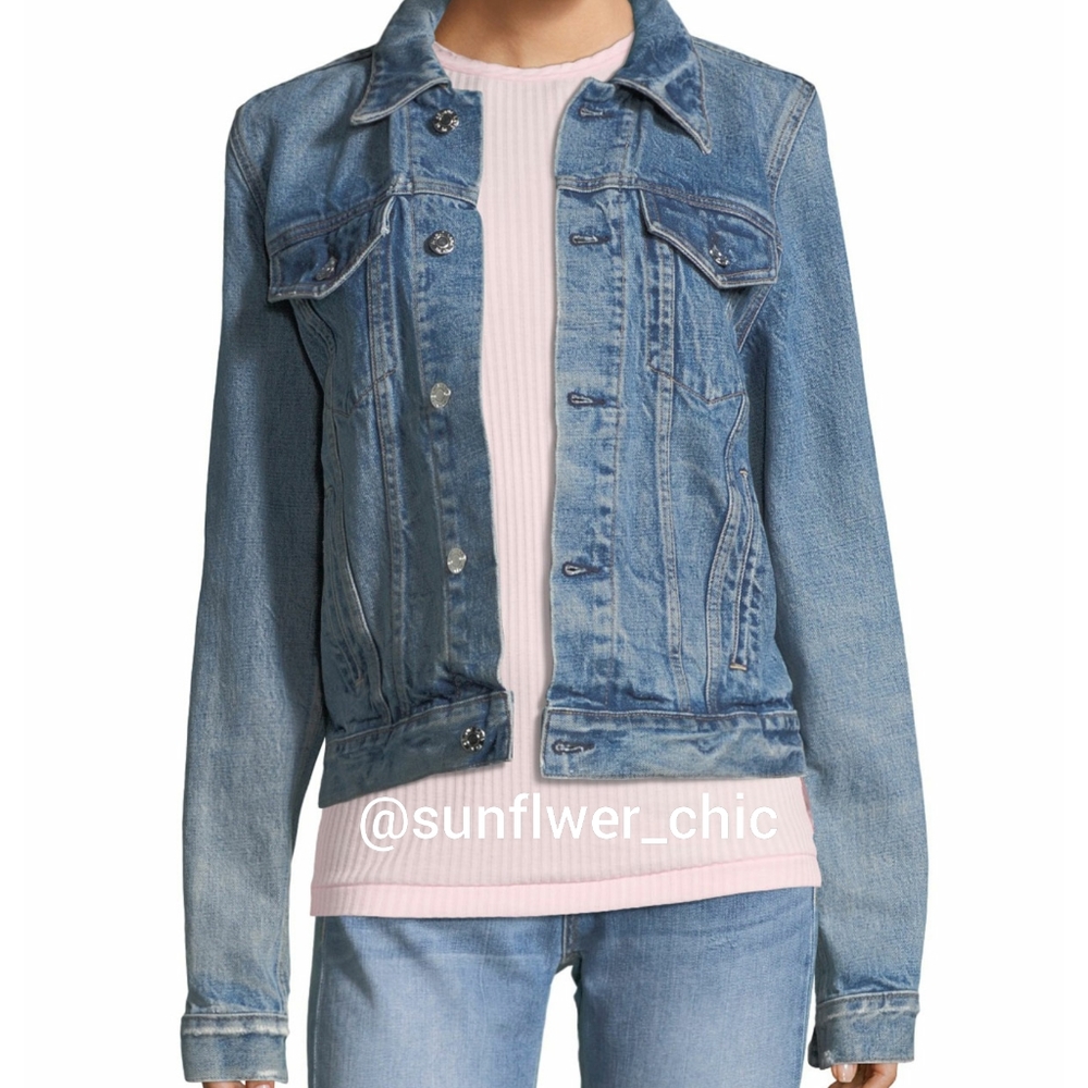 SMALL LEFT! [NEW] Helmut Lang Square Shoulder Denim Jacket - Picture 4 of 16